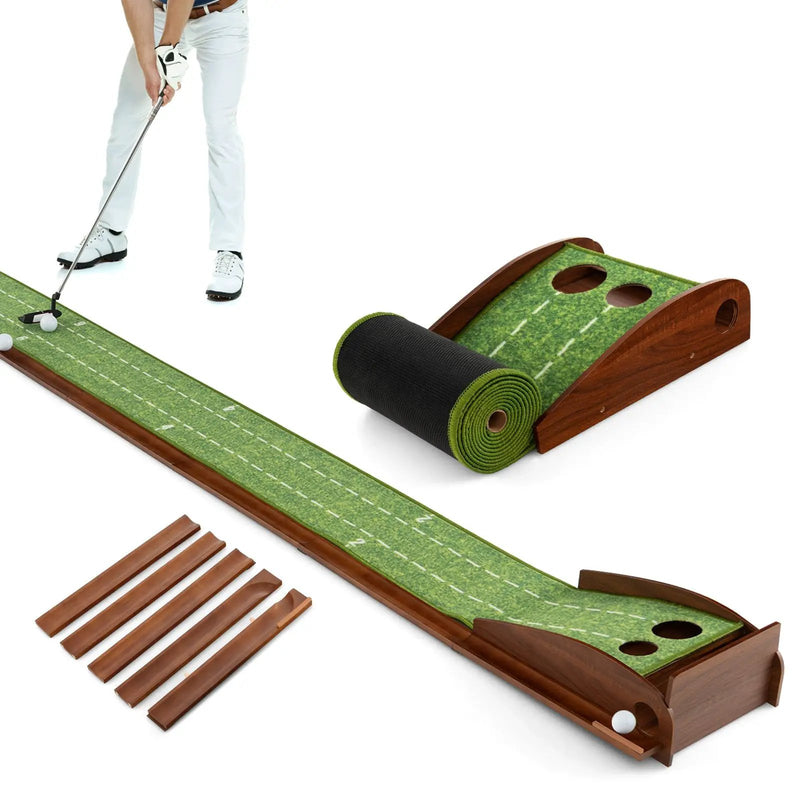 Golf Putting Mat with Auto Ball Return - 10 ft by DirectDeals