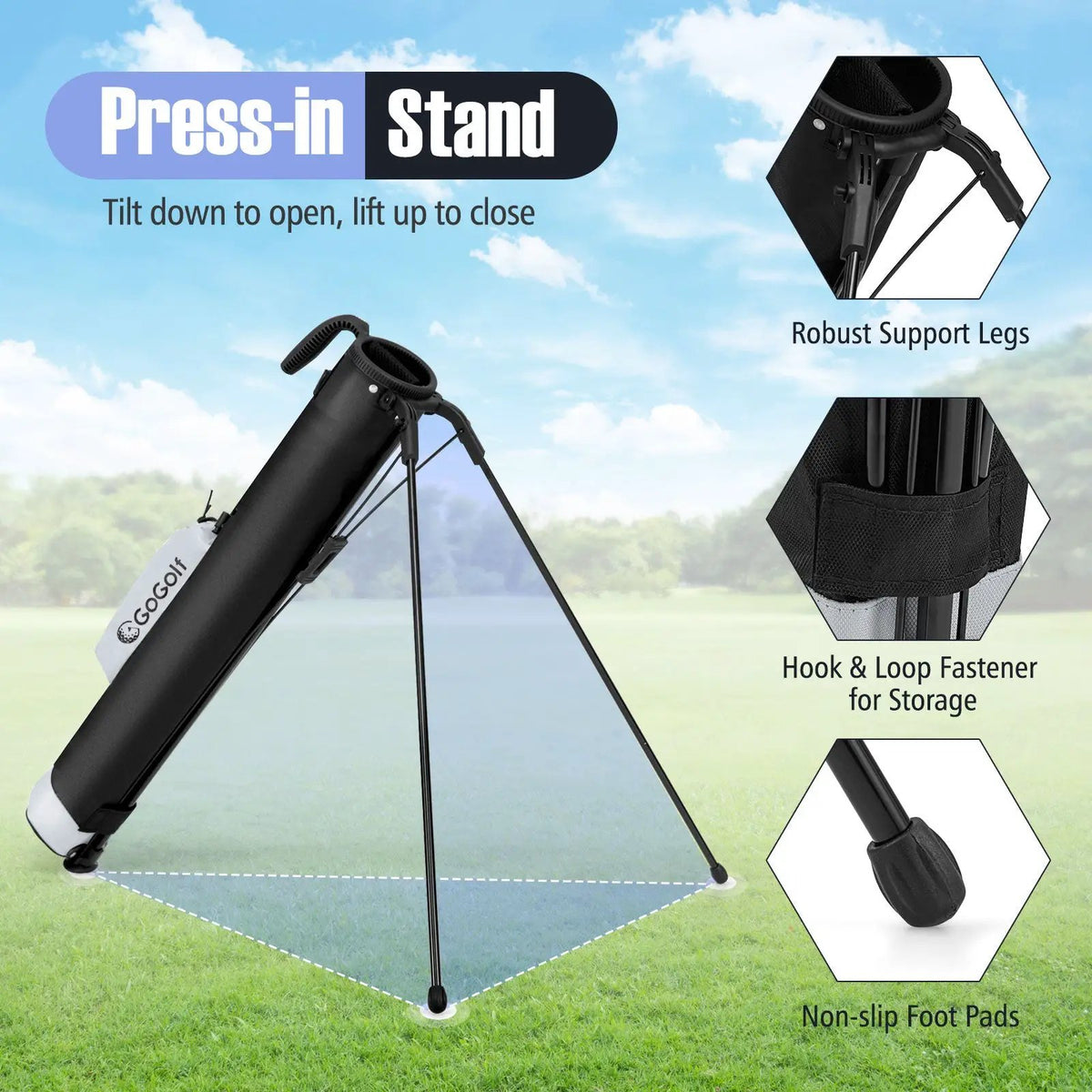 Golf Stand Bag Lightweight Golf Bag for The Driving Range, photo 22 of 24