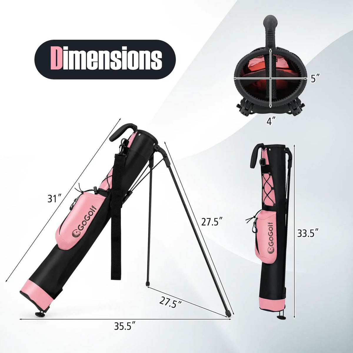 Golf Stand Bag Lightweight Golf Bag for The Driving Range, photo 7 of 24