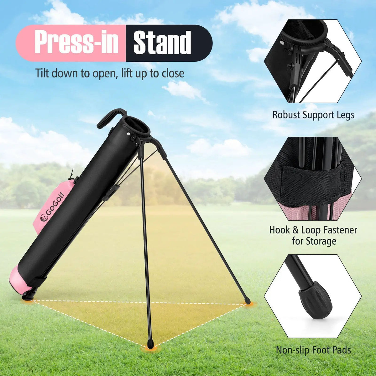 Golf Stand Bag Lightweight Golf Bag for The Driving Range, photo 23 of 24