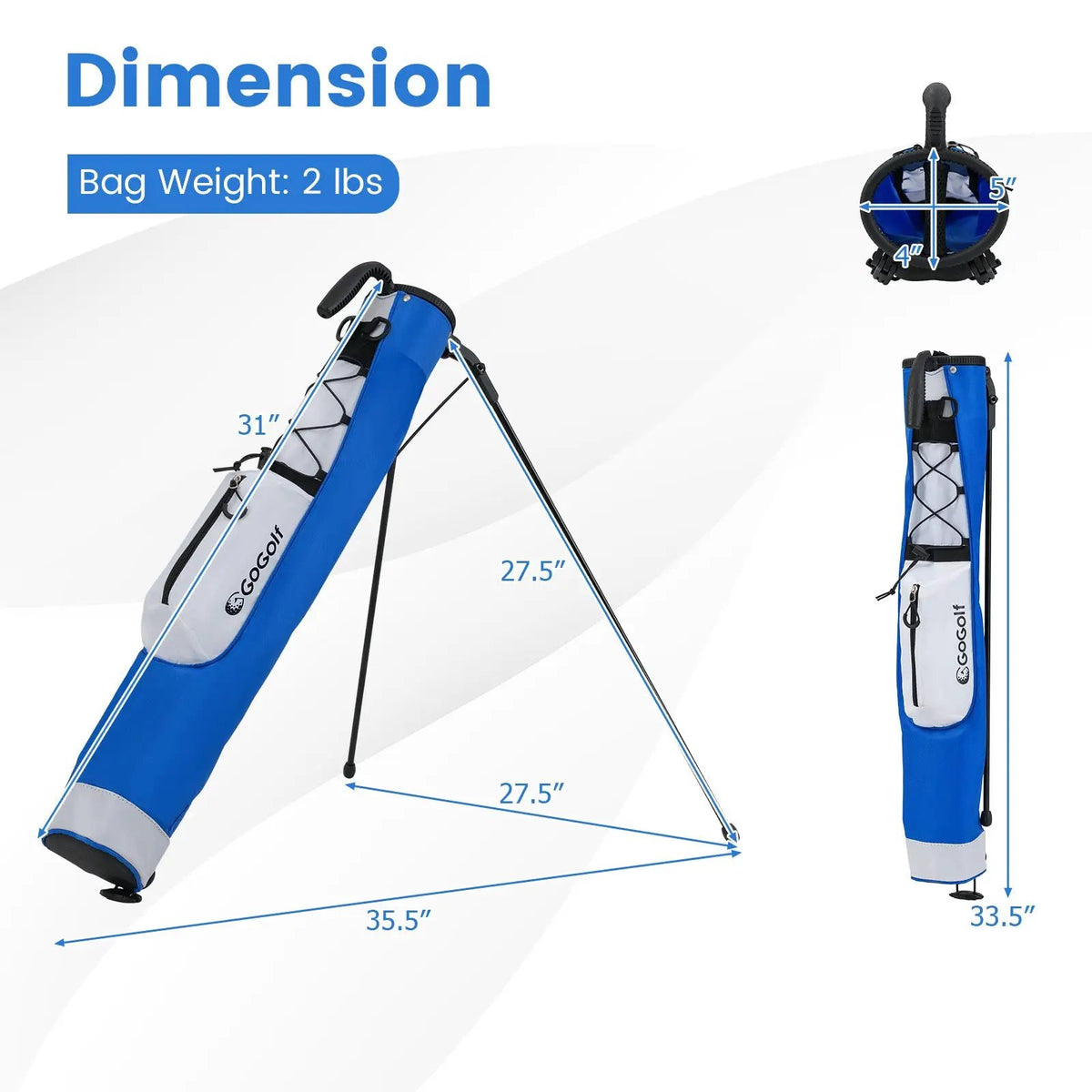 Golf Stand Bag Lightweight Golf Bag for The Driving Range, photo 13 of 24