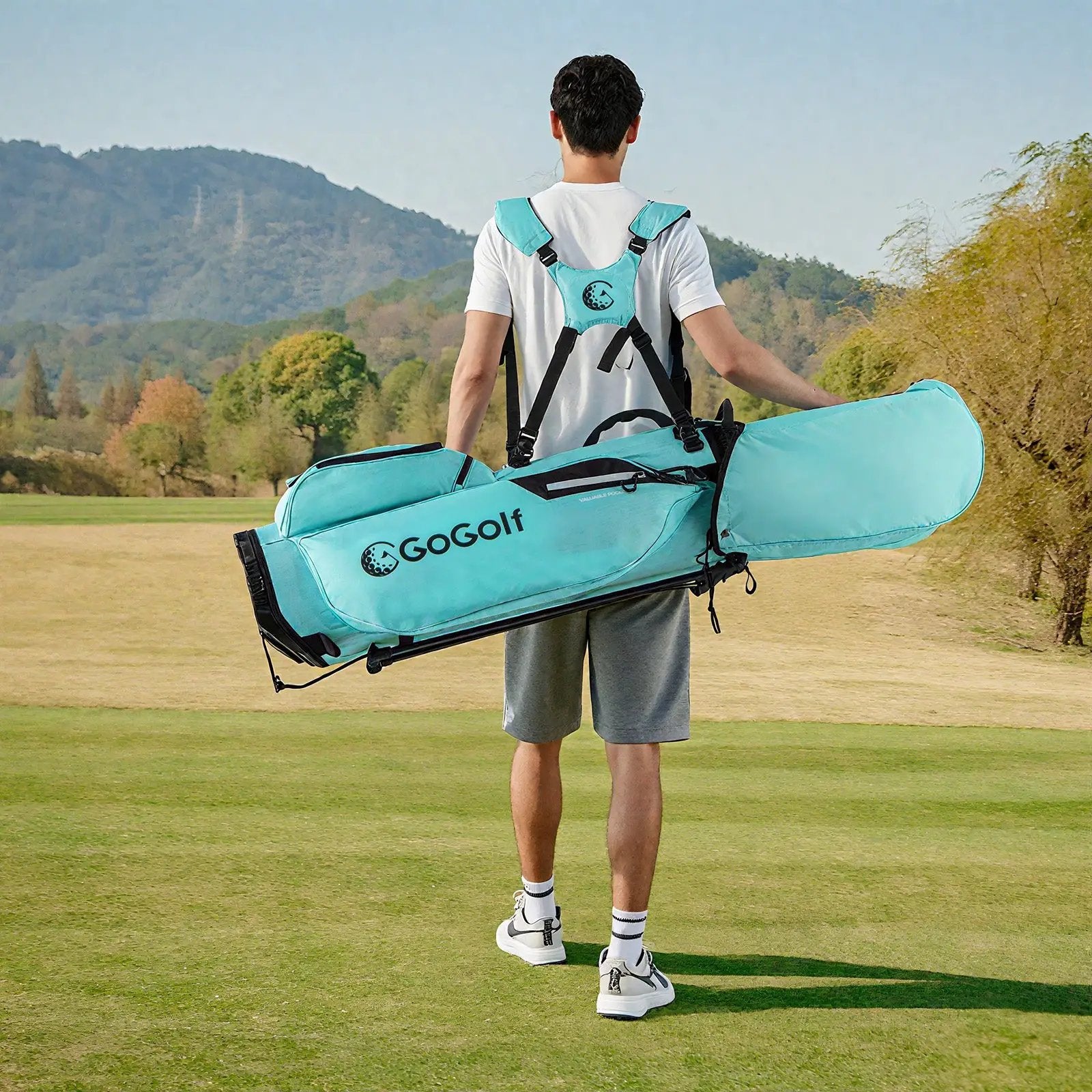 Golf Stand Bag Lightweight Golf Bag with 8 Way Top Dividers and 5 Zippered Pockets by DirectDeals