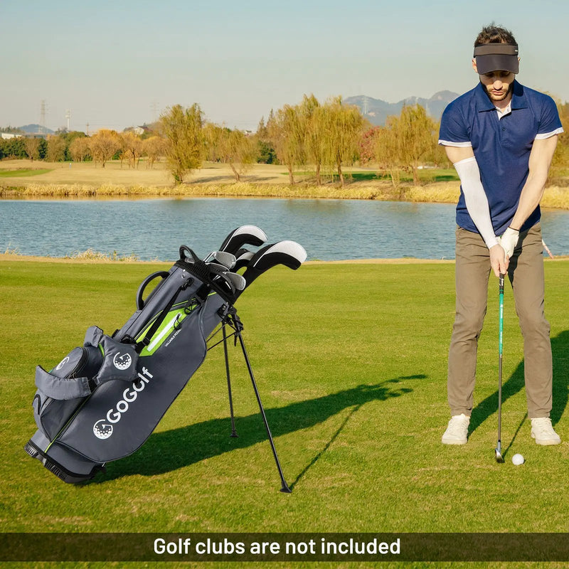 Golf Stand Bag Lightweight Golf Bag with 8 Way Top Dividers and 5 Zippered Pockets by DirectDeals