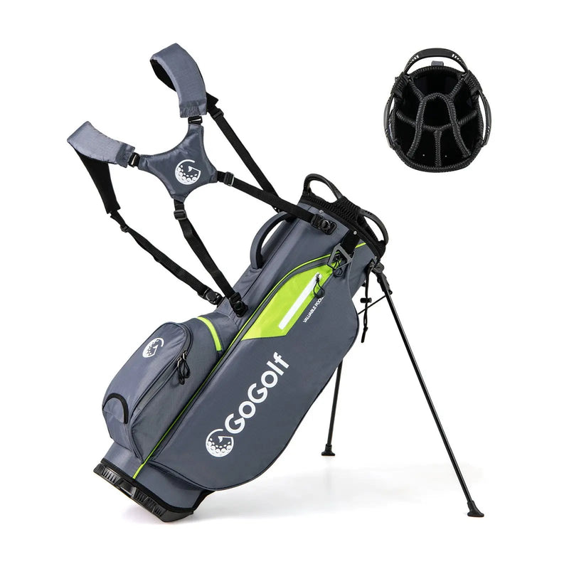Golf Stand Bag Lightweight Golf Bag with 8 Way Top Dividers and 5 Zippered Pockets by DirectDeals