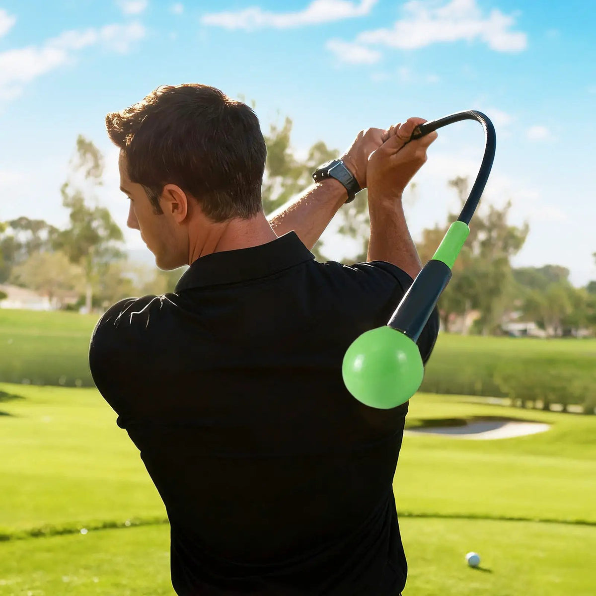 Golf Swing Trainer Aid 47inch/40inch/31.5inch Warm-up Practice Stick with Weighted Head for Grip, photo 2 of 16