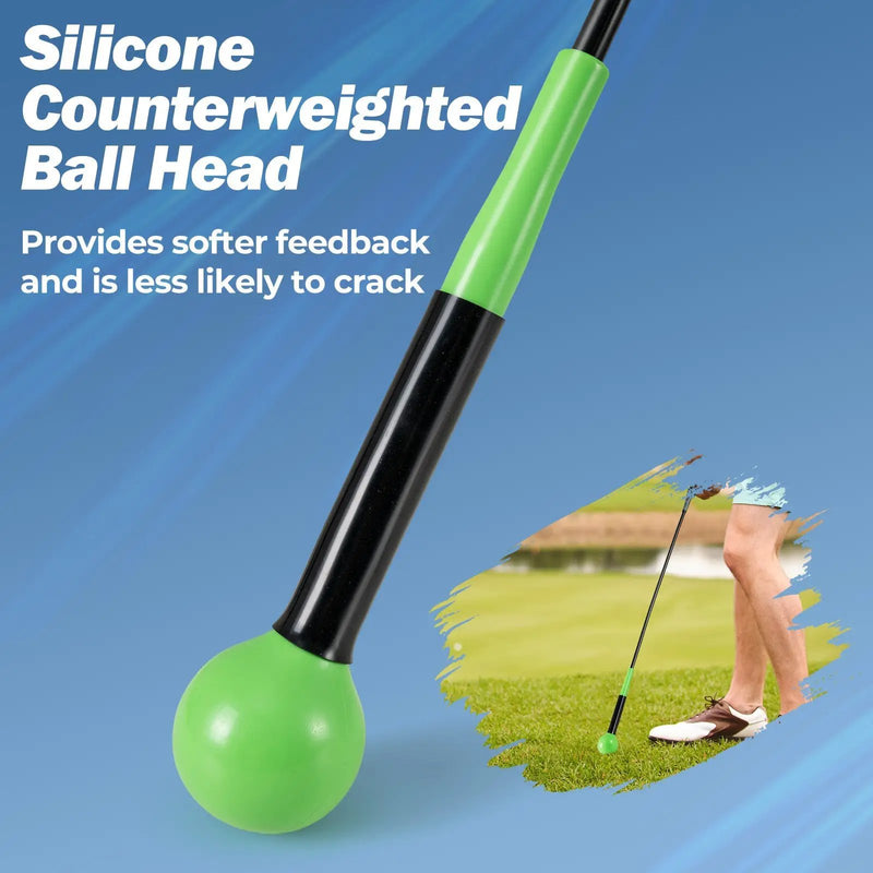 Golf Swing Trainer Aid 47inch/40inch/31.5inch Warm-up Practice Stick with Weighted Head for Grip by DirectDeals
