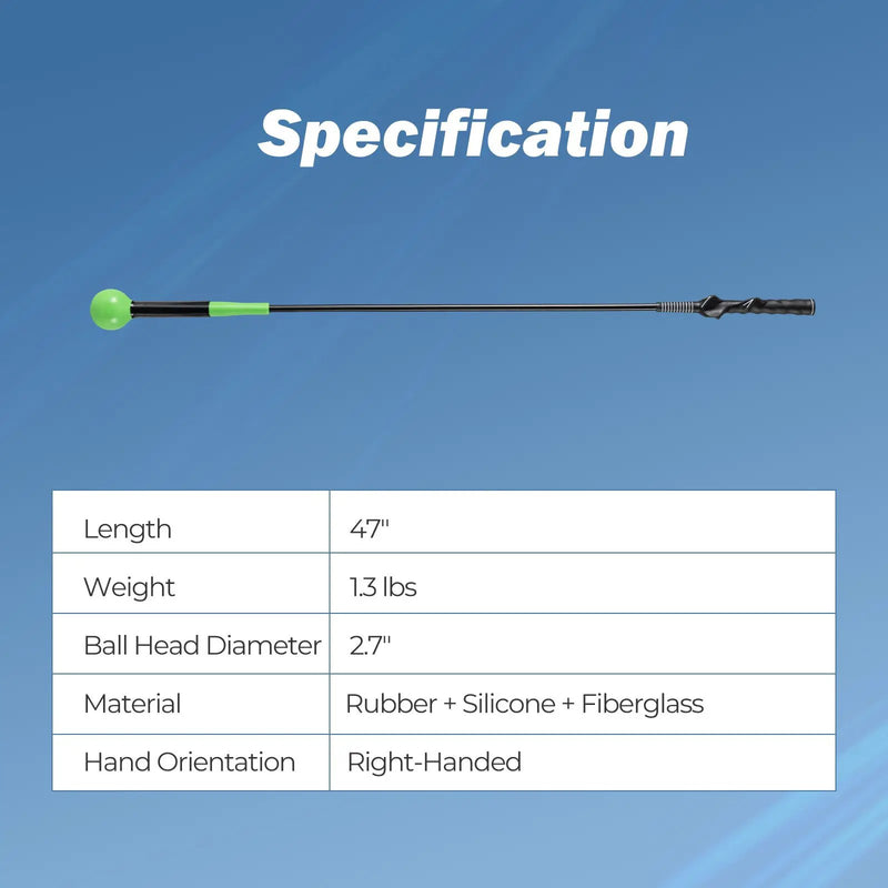Golf Swing Trainer Aid 47inch/40inch/31.5inch Warm-up Practice Stick with Weighted Head for Grip by DirectDeals