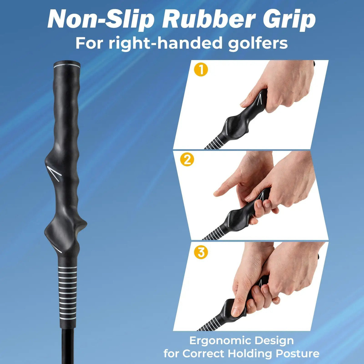 Golf Swing Trainer Aid 47inch/40inch/31.5inch Warm-up Practice Stick with Weighted Head for Grip, photo 11 of 16
