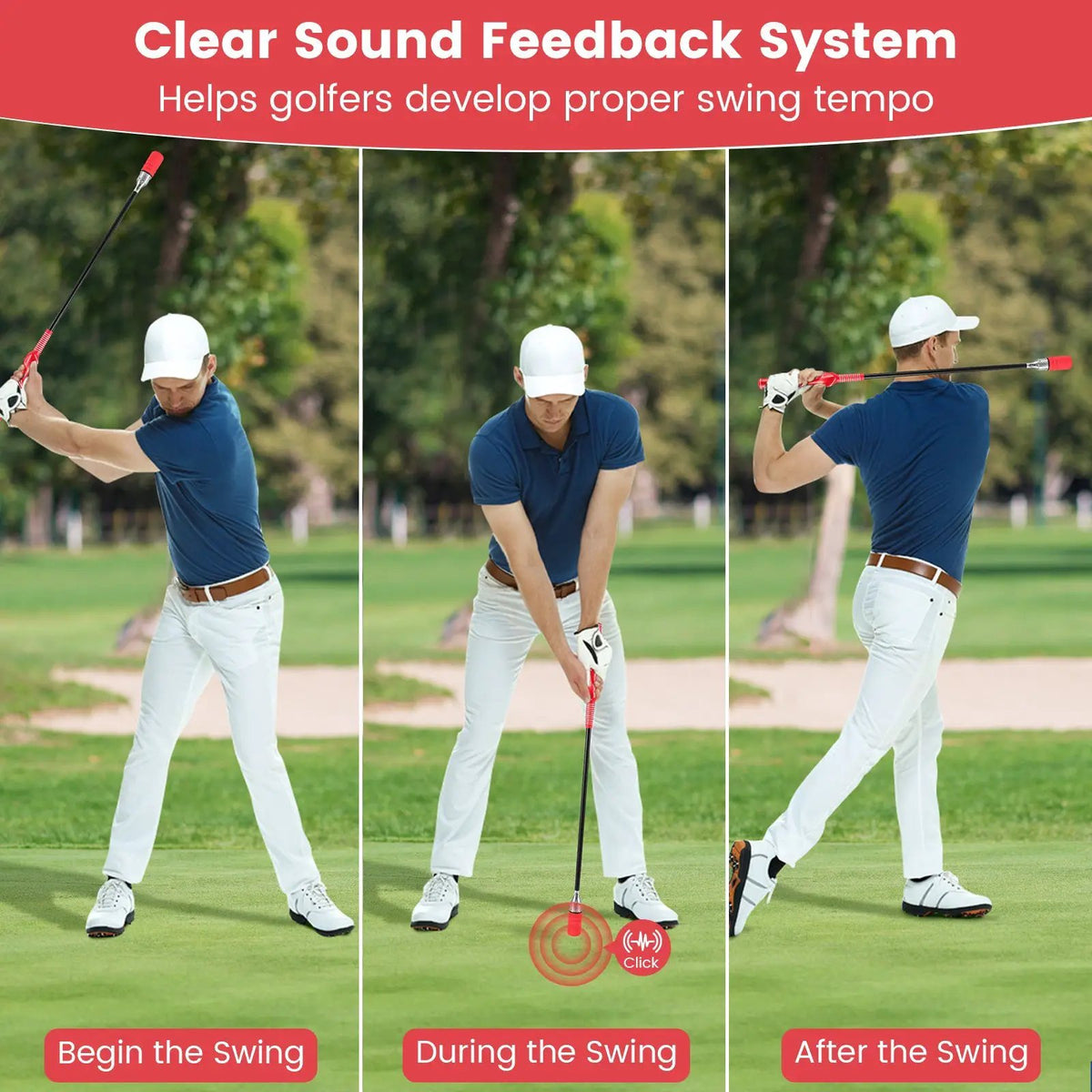 Golf Swing Trainer Click Stick Swing Training Aid for Speed Flexibility Balance, photo 18 of 24
