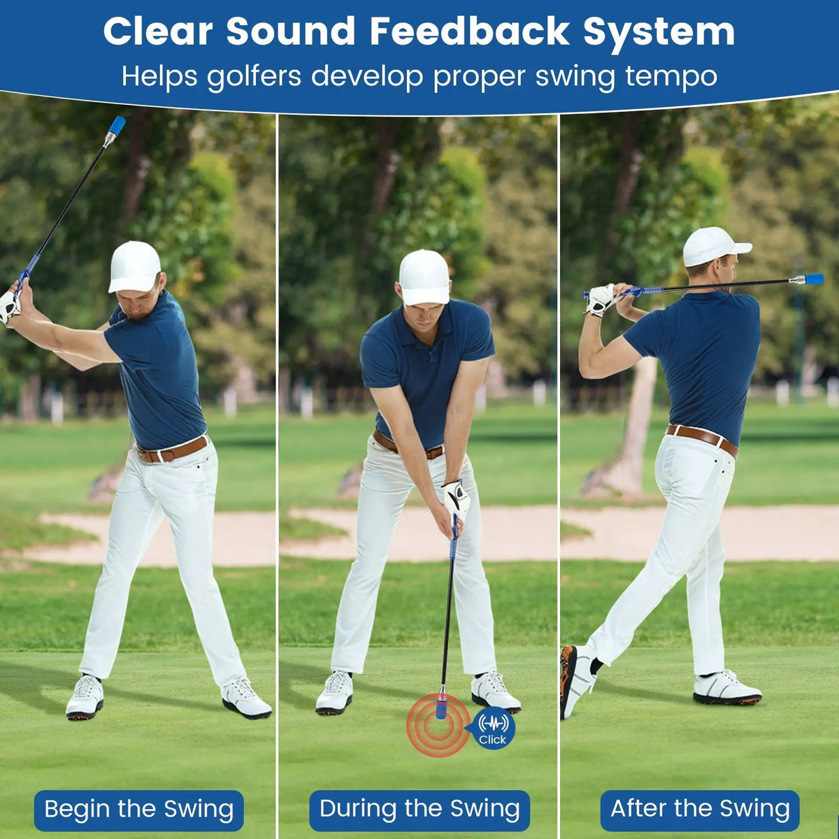 Golf Swing Trainer Click Stick Swing Training Aid for Speed Flexibility Balance, photo 16 of 24