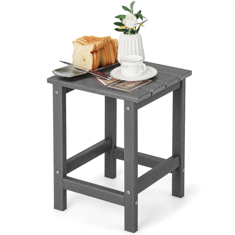 14 Inch Square Weather-Resistant Adirondack Side Table by DirectDeals