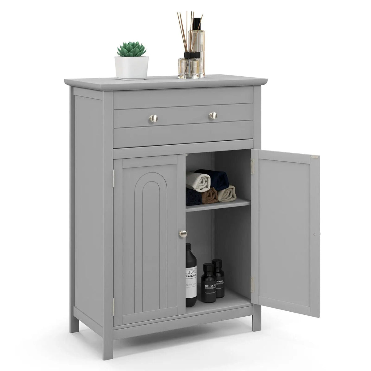 Free Standing Bathroom Storage Cabinet with Large Drawer by DirectDeals