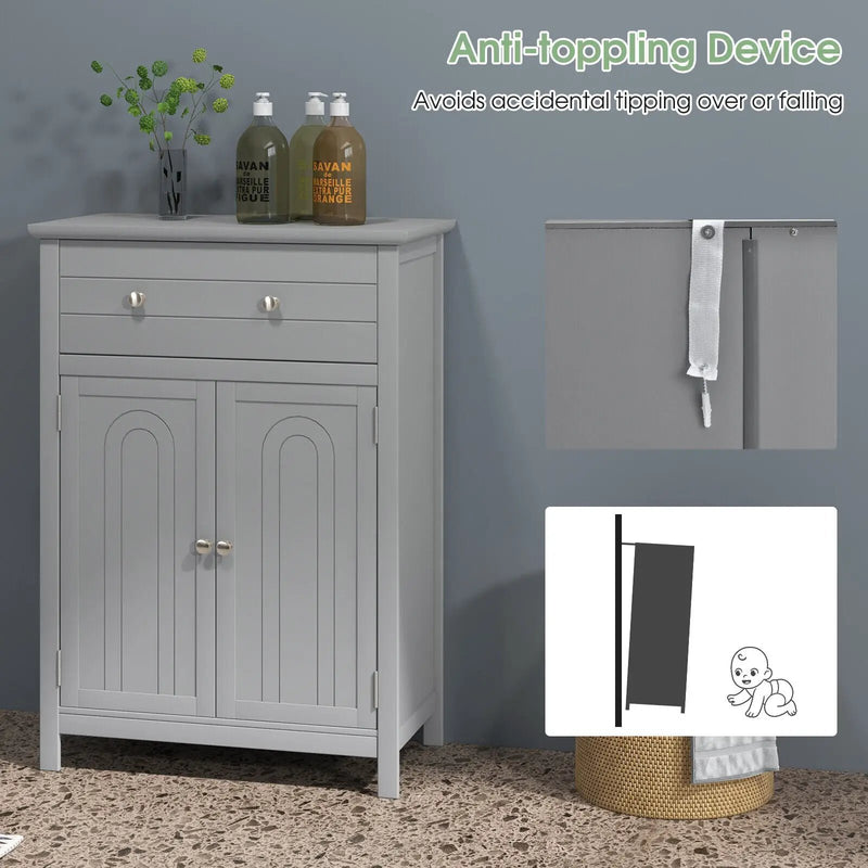 Free Standing Bathroom Storage Cabinet with Large Drawer by DirectDeals