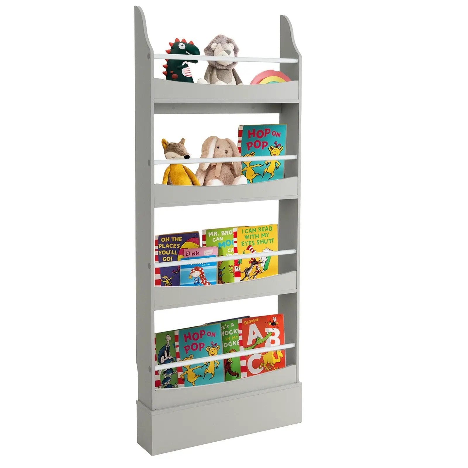 4-Tier Bookshelf with 2 Anti-Tipping Kits for Books and Magazines by DirectDeals