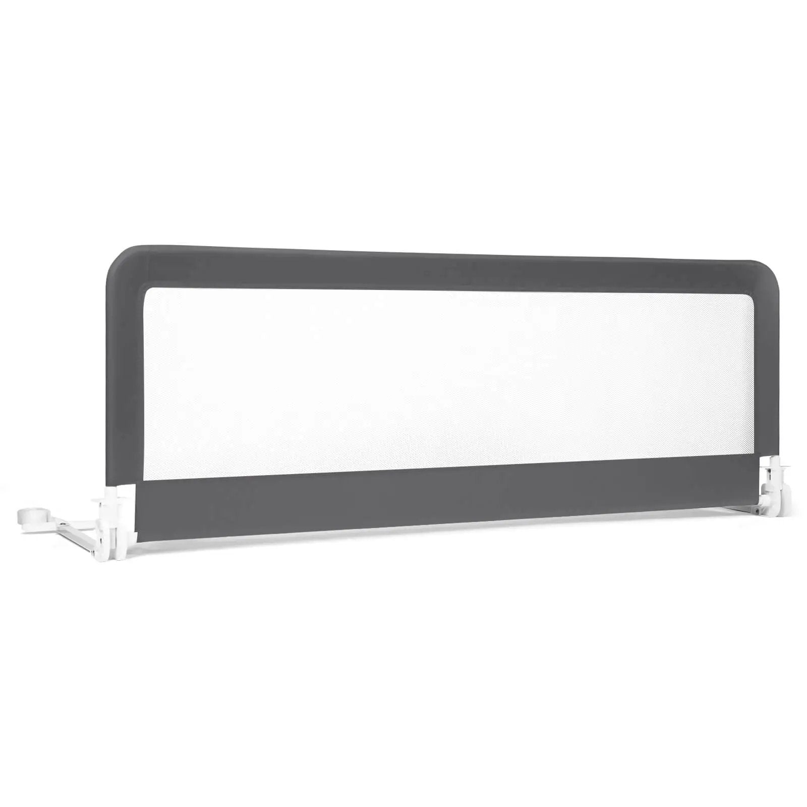 59 Inch Folding Breathable Baby Bed Rail Guard with Safety Strap by DirectDeals