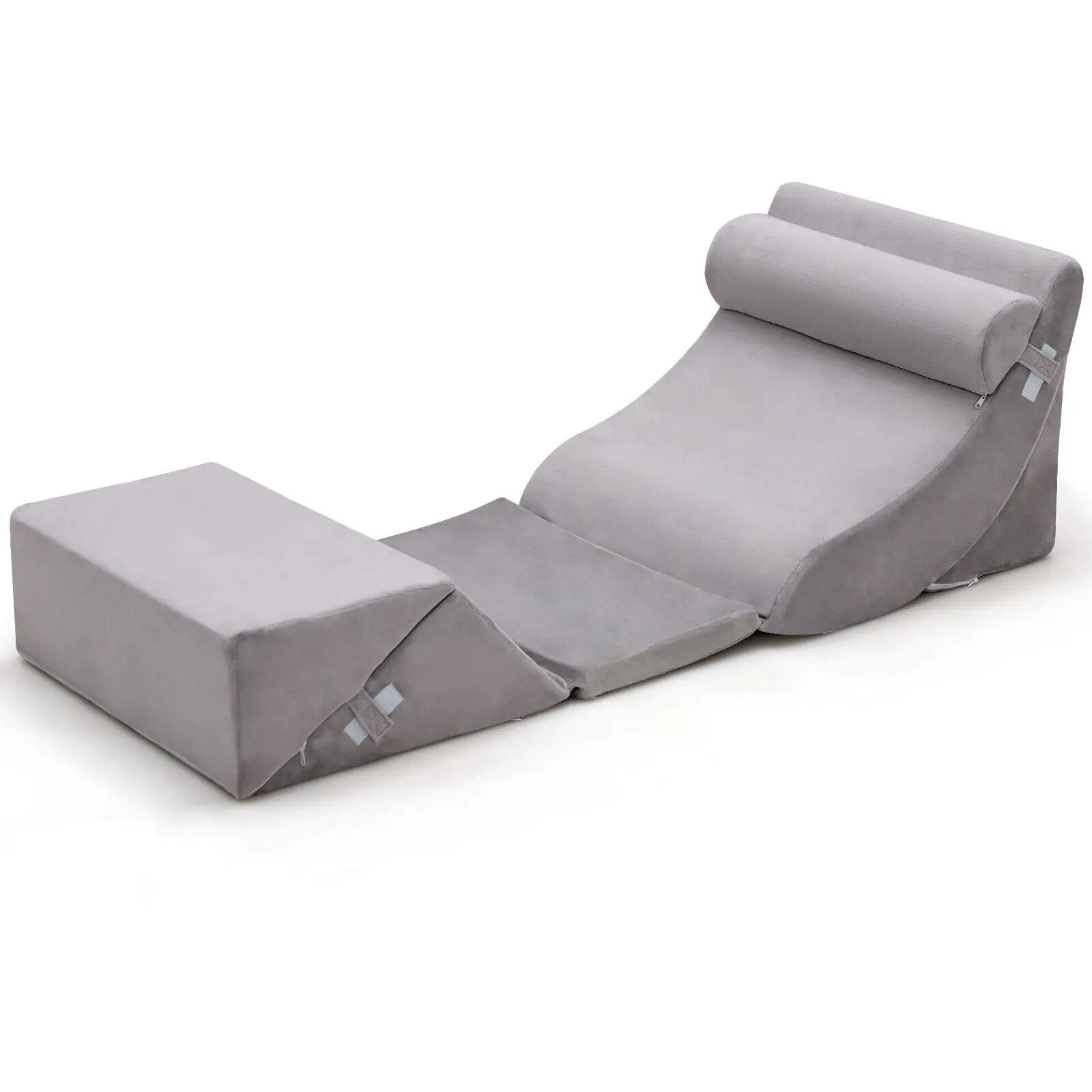 6 Pieces Bed Wedge Pillow Set for Neck Back and Leg Pain Relief-Gray by DirectDeals