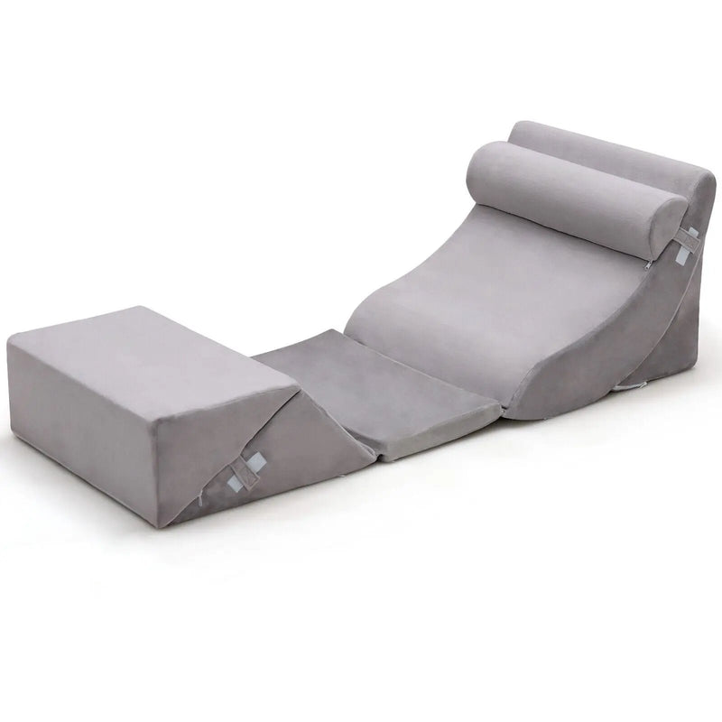 6 Pieces Bed Wedge Pillow Set for Neck Back and Leg Pain Relief-Gray by DirectDeals