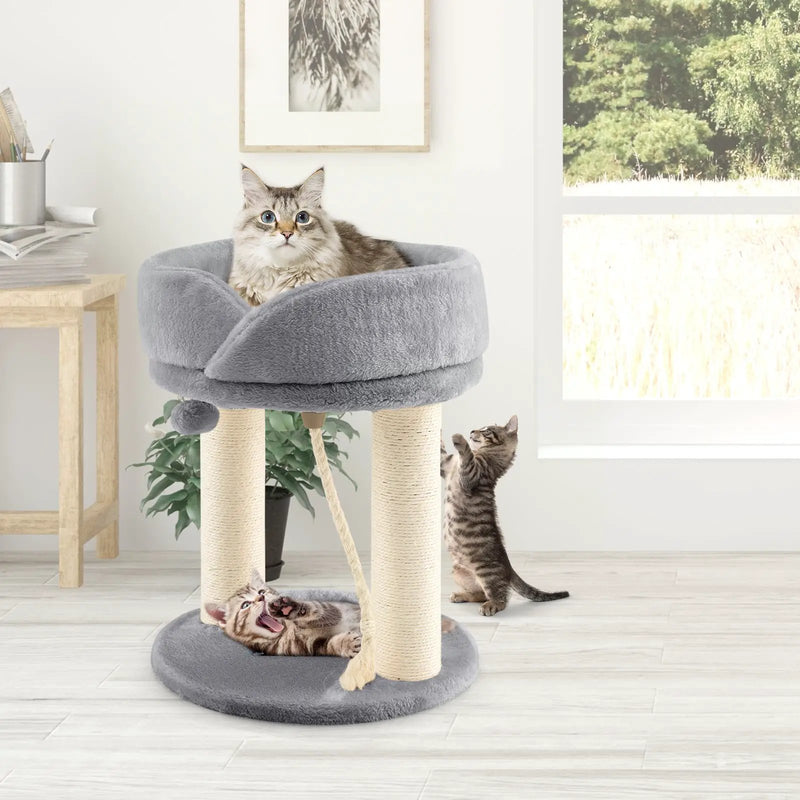 Cat Climbing Tree with Plush Perchs and Scratching Post by DirectDeals