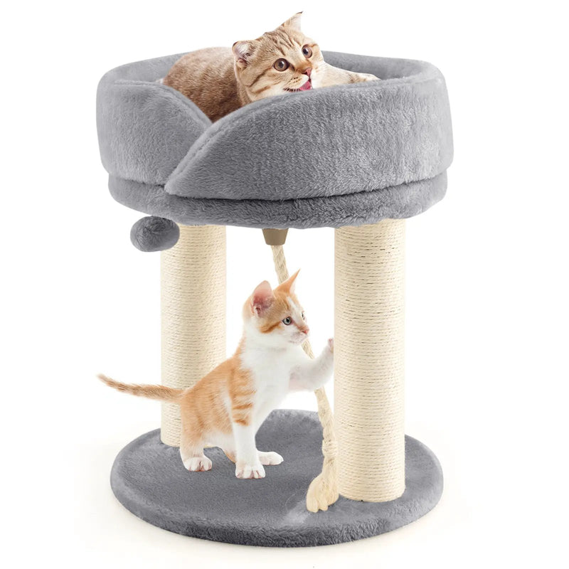 Cat Climbing Tree with Plush Perchs and Scratching Post by DirectDeals