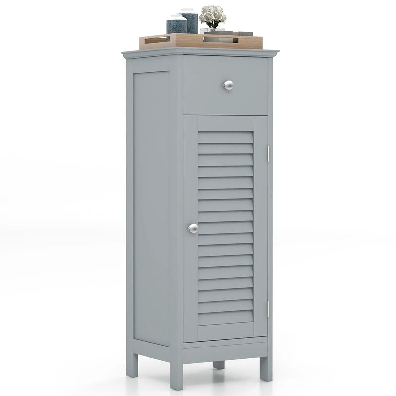 Woodern Bathroom Floor Storage Cabinet with Drawer and Shutter Door by DirectDeals