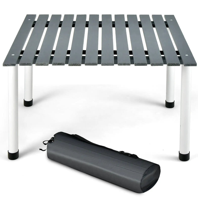 Folding Outdoor Camping Table with Carrying Bag for Picnics and Party-Gray by DirectDeals