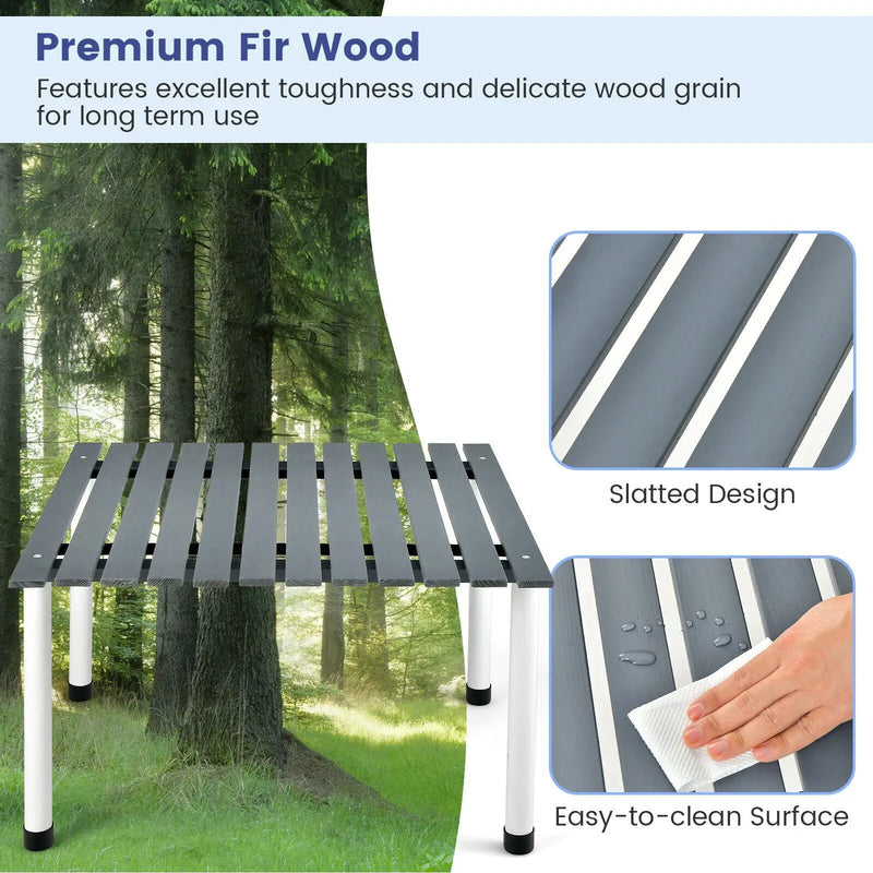 Folding Outdoor Camping Table with Carrying Bag for Picnics and Party-Gray by DirectDeals
