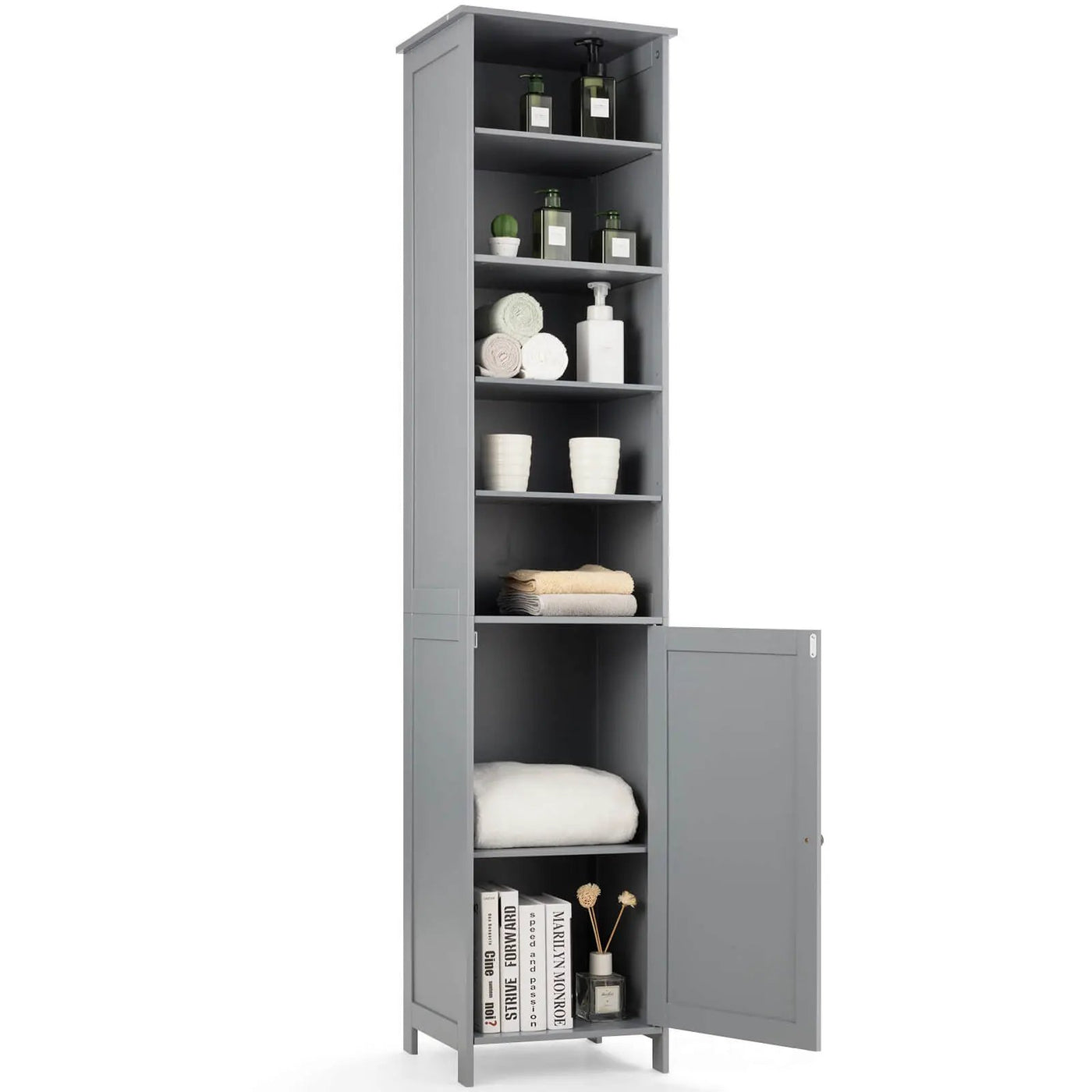 72 Inches Free Standing Tall Floor Bathroom Storage Cabinet by DirectDeals
