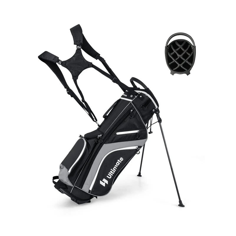 Lightweight Golf Stand Bag with 14 Way Top Dividers and 6 Pockets by DirectDeals