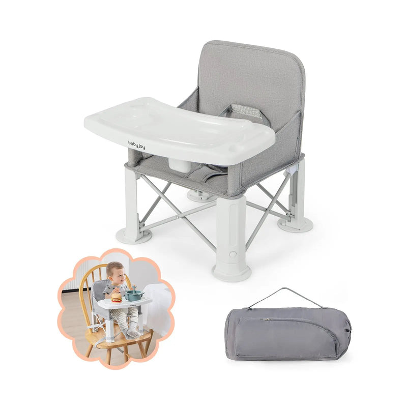 Portable Baby Booster Seat with Straps and Double Tray by DirectDeals