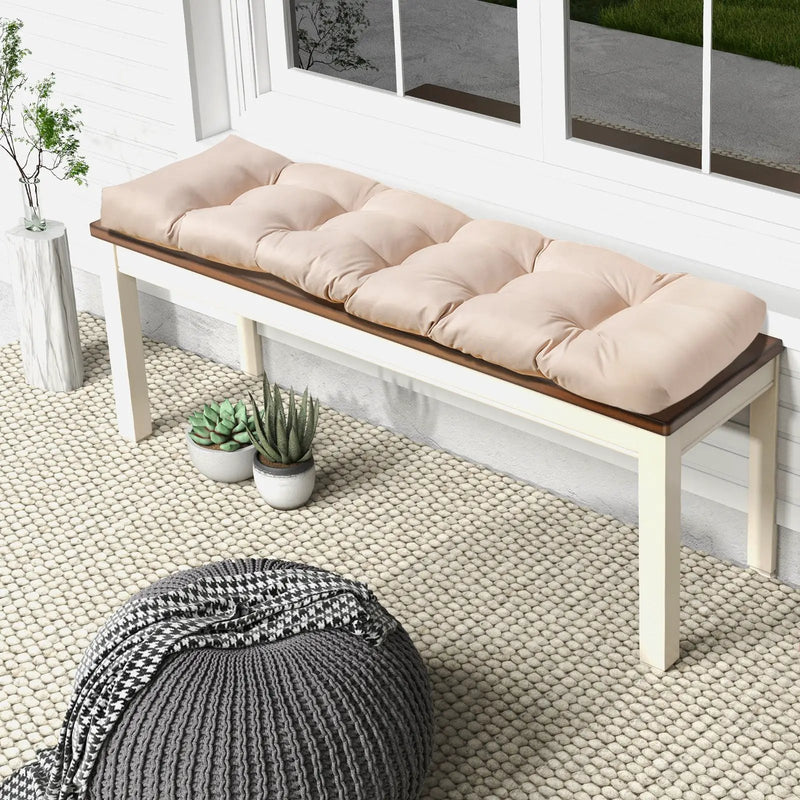 Indoor Outdoor Tufted Bench Cushion with Soft PP Cotton by DirectDeals