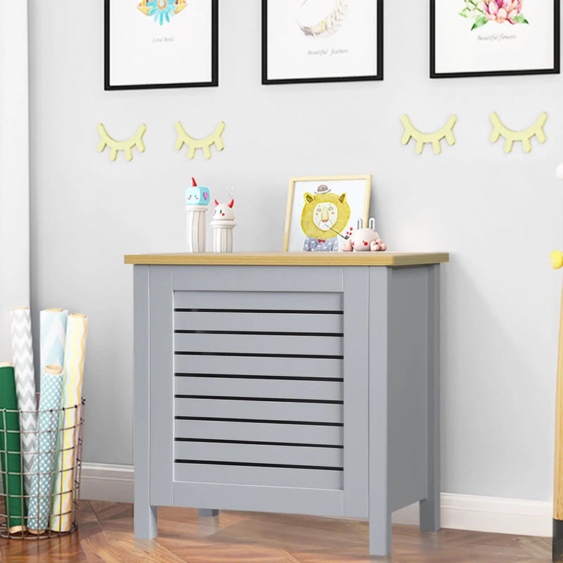 Wooden Kids Toy Storage Organizer with Lid-Gray by DirectDeals