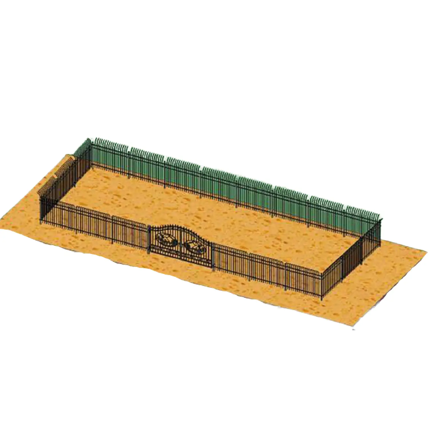 Greatbear Wrought Iron Fence & Driveway Gate by Chery Industrial