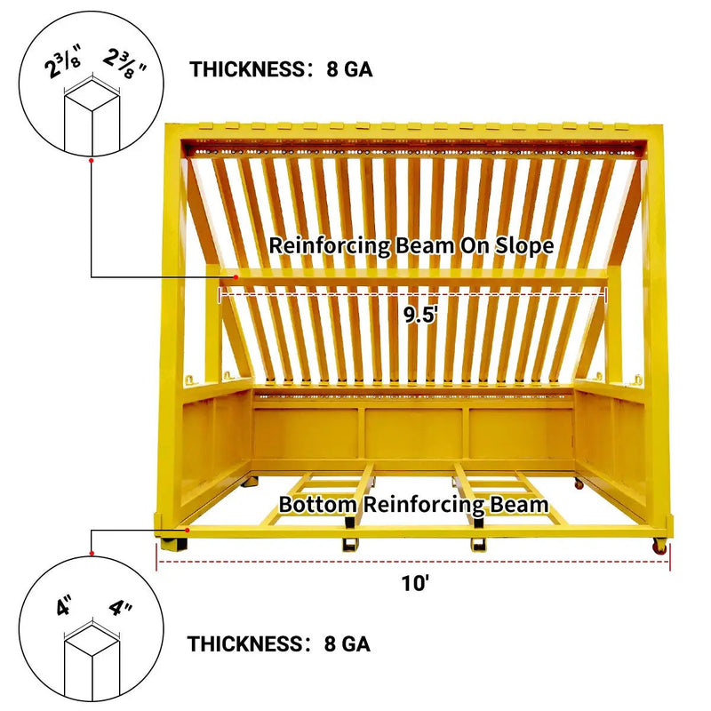 Greatbear 8-10ft Heavy-Duty Portable Rock Grizzly Screen with Adjustable Bar Spacing by Chery Industrial