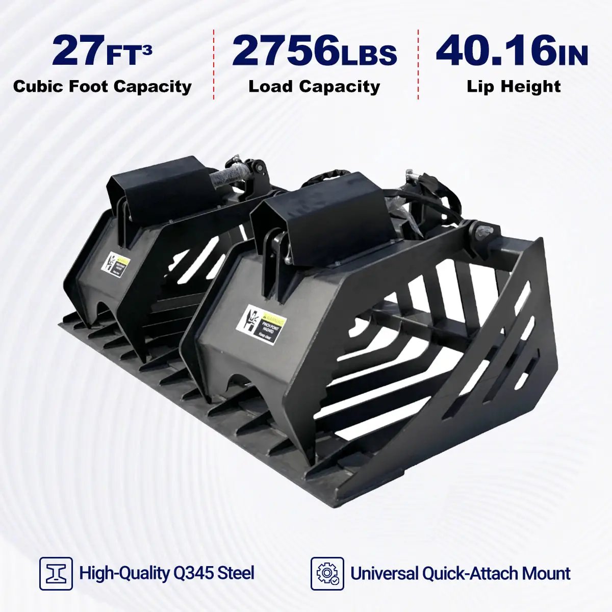 Greatbear 72" Rock Grapple Bucket by Chery Industrial