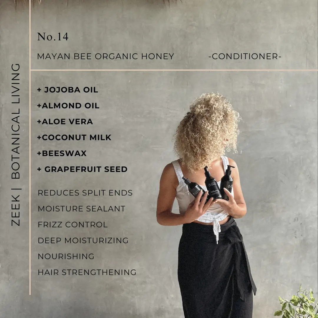 ZEEK MAYAN BEE ORGANIC HONEY SET: SHAMPOO, CONDITIONER, & BODY WASH / 8 OZ BOTTLES by ZEEK