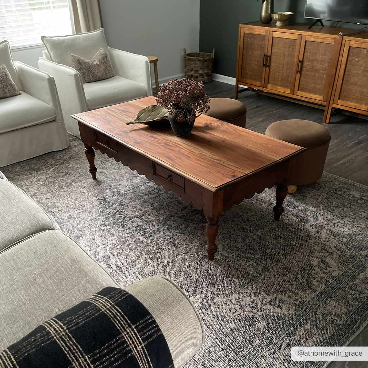 Dusty Sage Greenpoint Medallion Washable Area Rug by Hauteloom