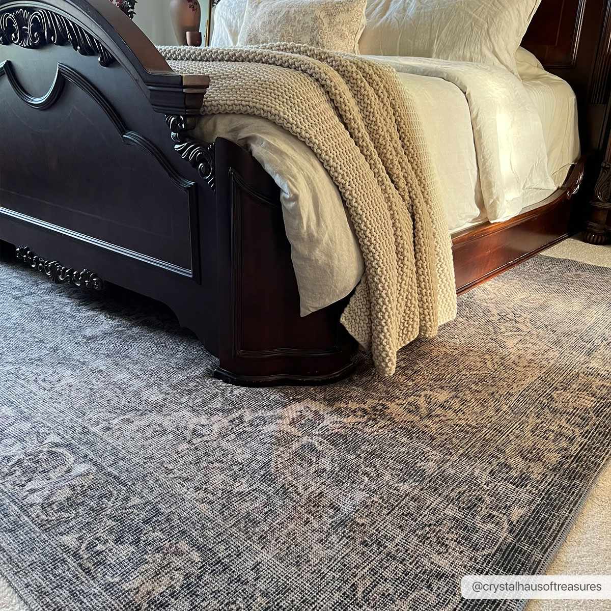 Dusty Sage Greenpoint Medallion Washable Area Rug by Hauteloom