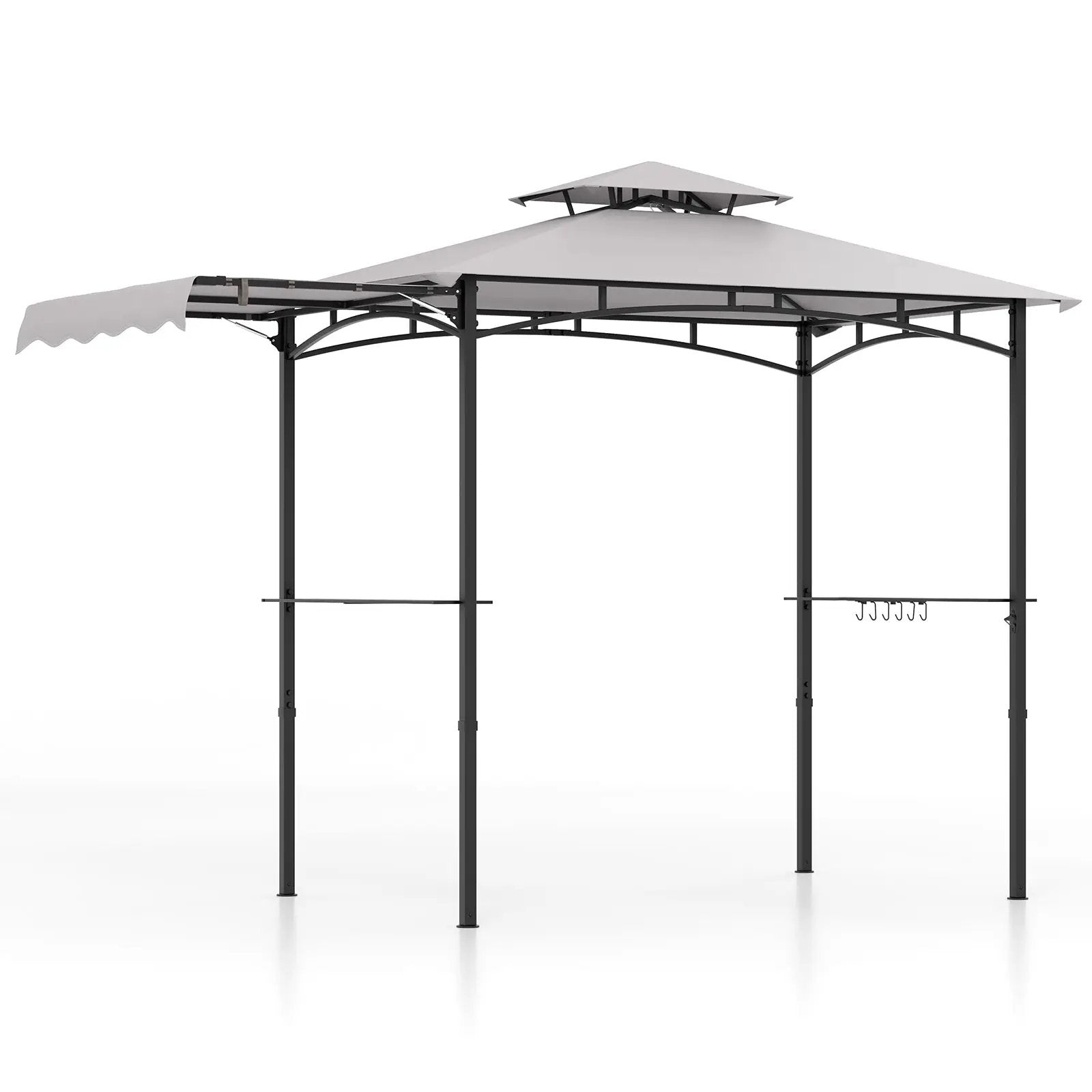 11 x 5 FT Grill Gazebo with Side Awning and Double-Tiered Top by DirectDeals