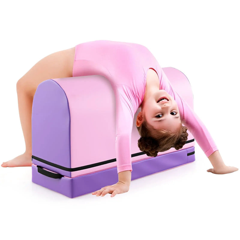 Gymnastics Vaulting Box with Detachable Mat Carrying Handle for Kids by DirectDeals