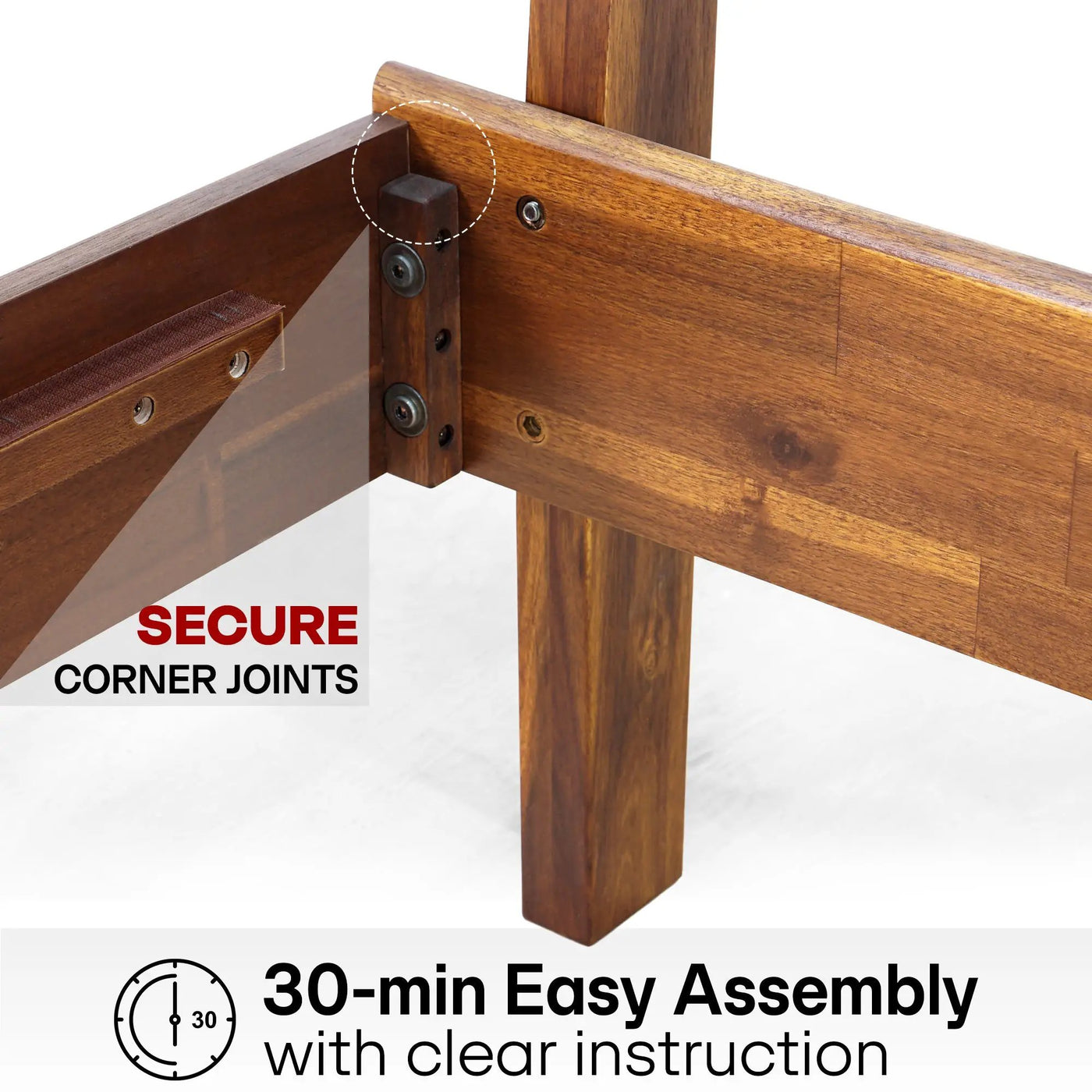 Aurora Solid Wood Bed Frame by Megsu