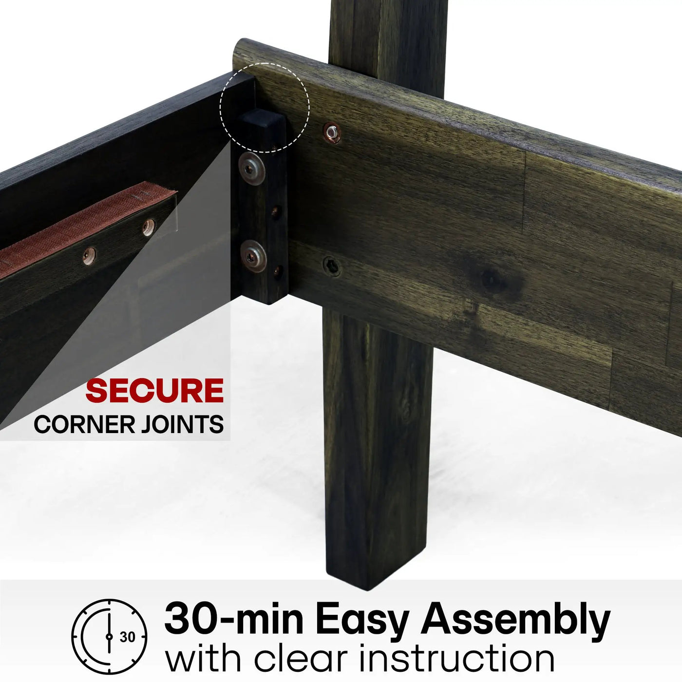 Aurora Solid Wood Bed Frame by Megsu