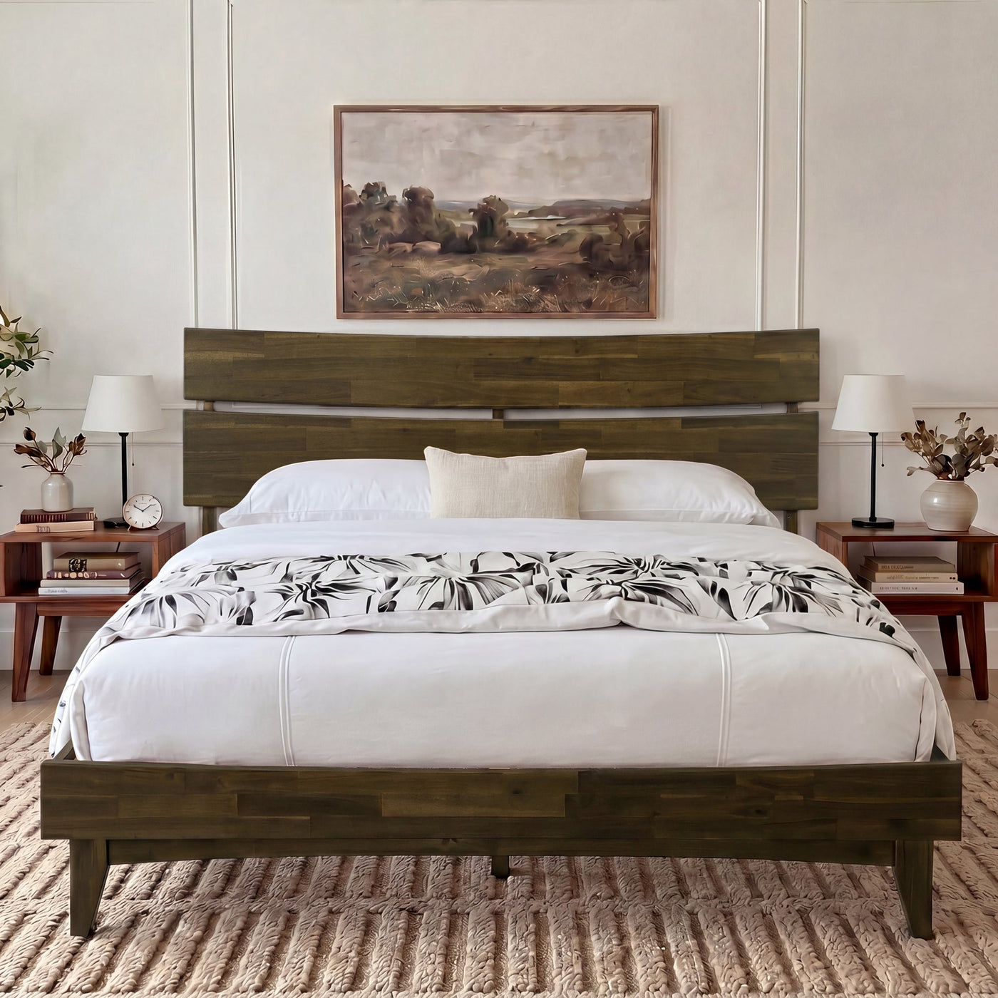 Aurora Solid Wood Bed Frame by Megsu