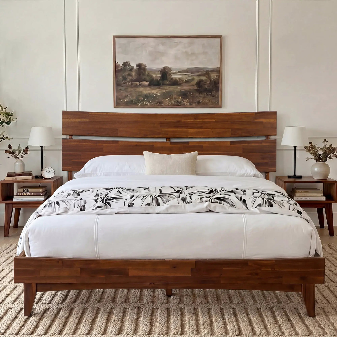Aurora Solid Wood Bed Frame by Megsu