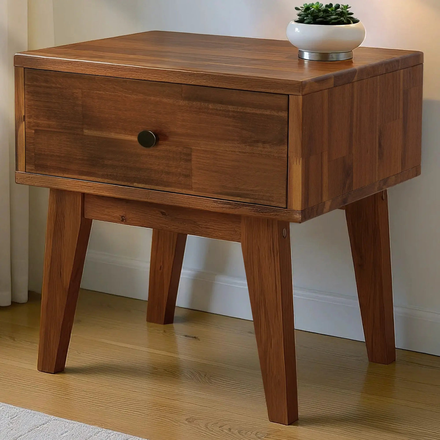 Sofia Solid Wood Nightstand by Megsu