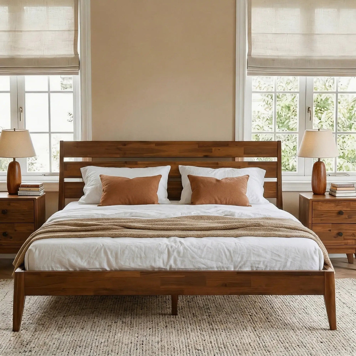 Emery Solid Wood Bed Frame by Megsu