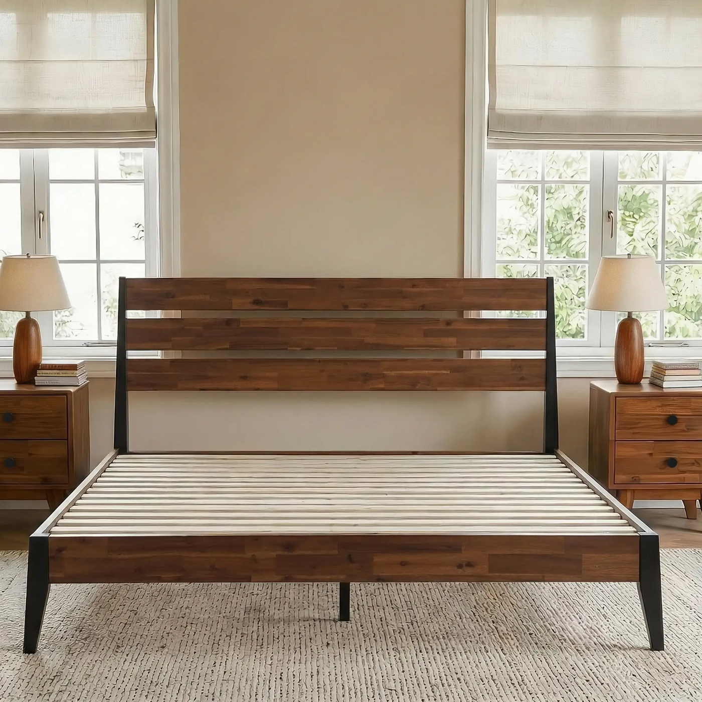 Emery Solid Wood Bed Frame by Megsu
