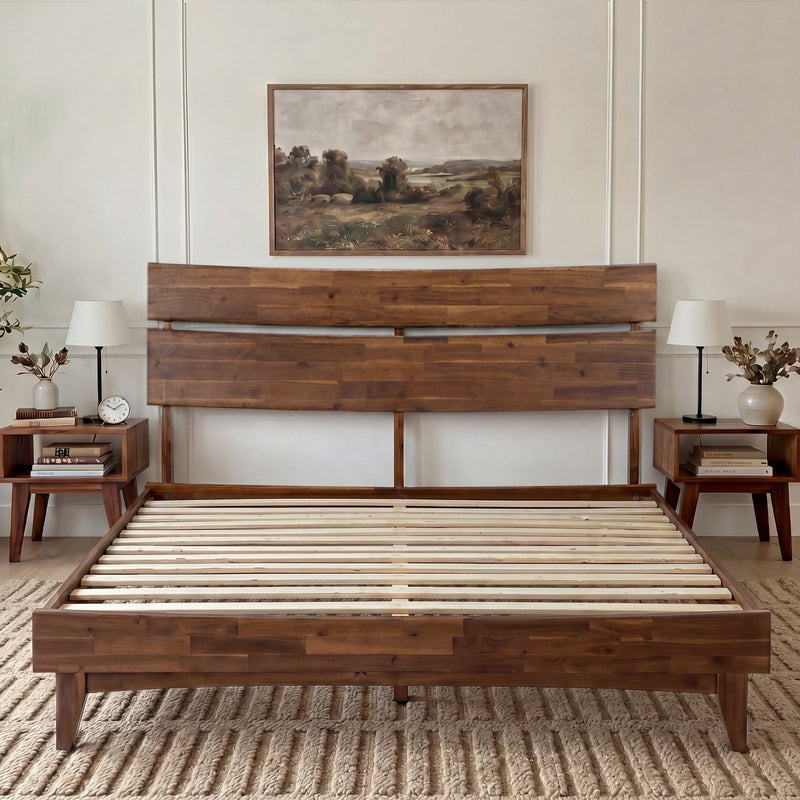 Aurora Solid Wood Bed Frame by Megsu