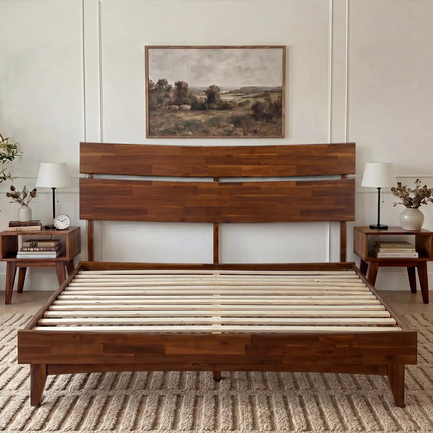 Aurora Solid Wood Bed Frame by Megsu