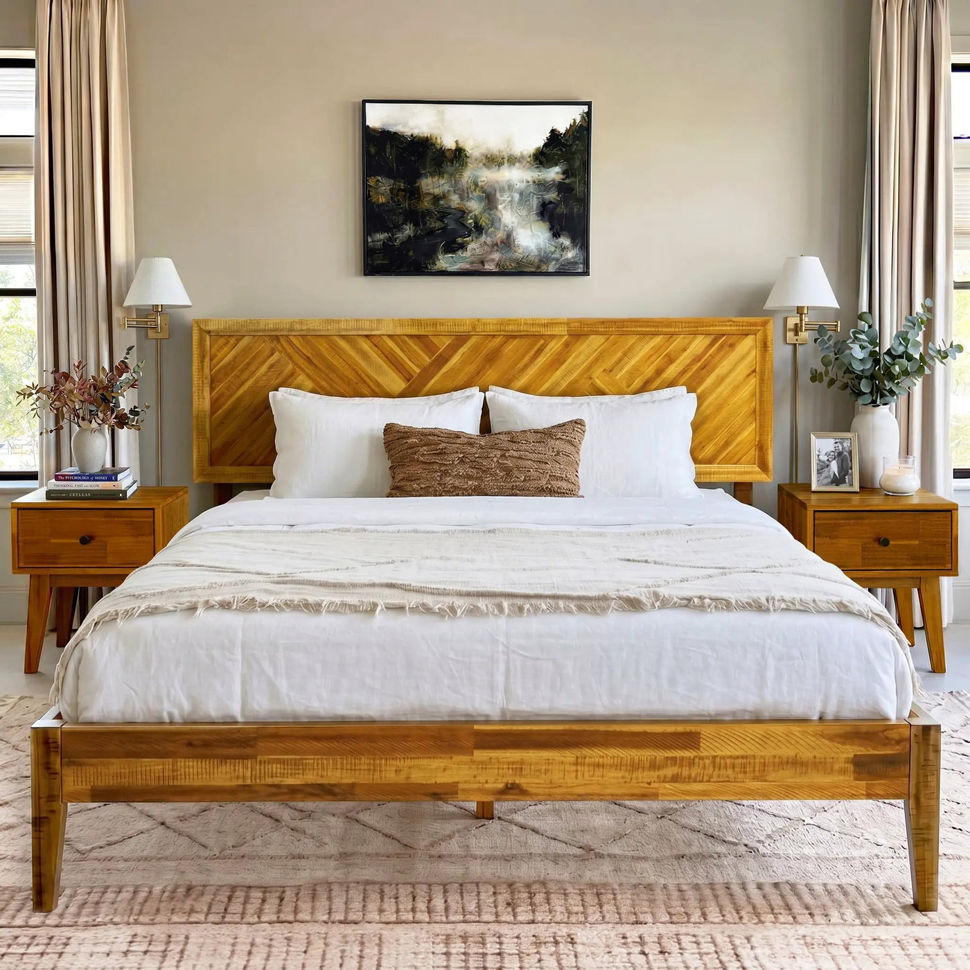 Sierra Solid Wood Bed Frame by Megsu