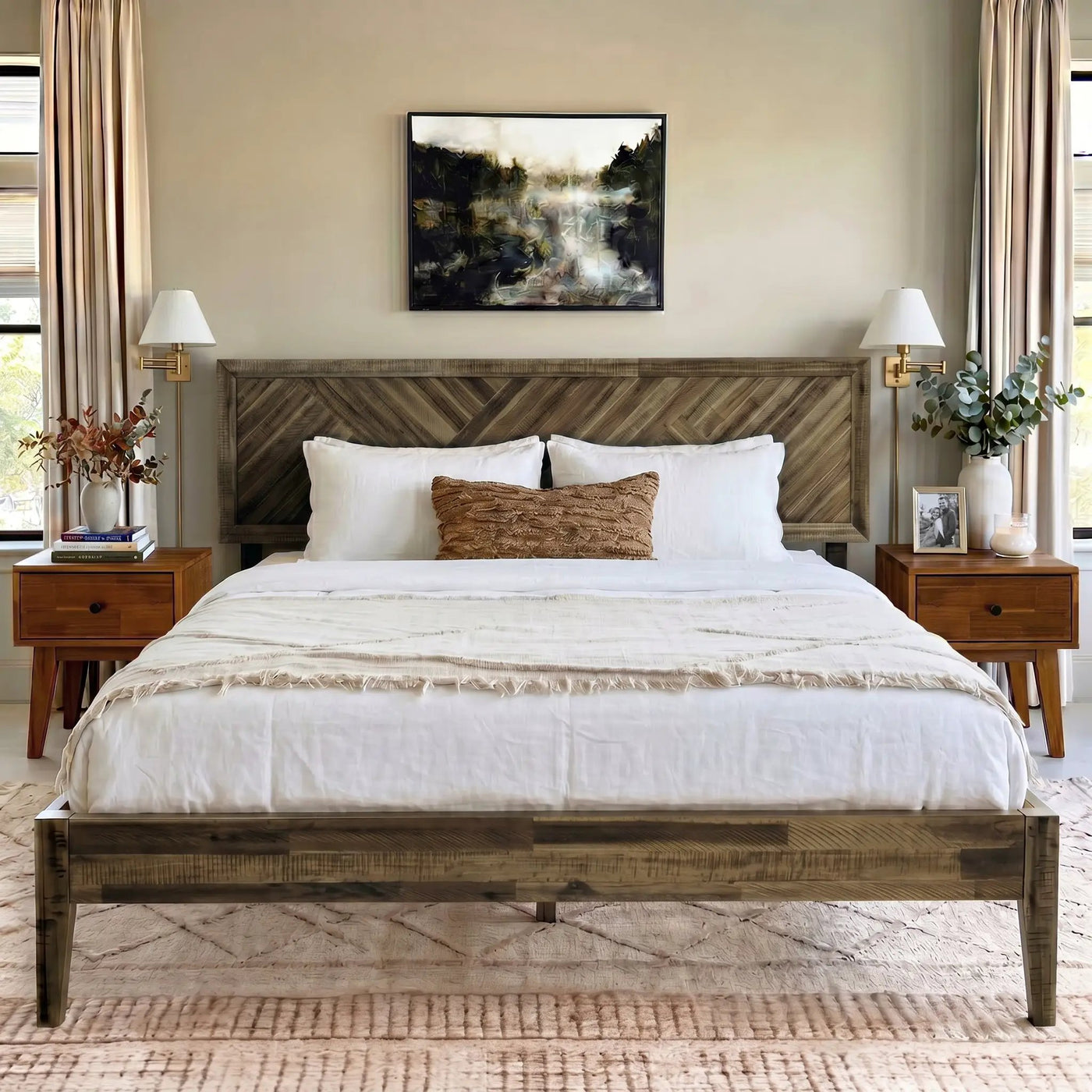 Sierra Solid Wood Bed Frame by Megsu
